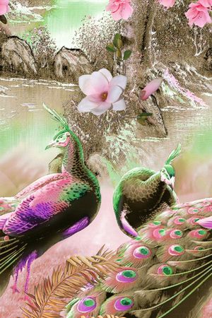 手绘印花华亿平台图片