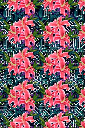 花卉印花华亿平台图片