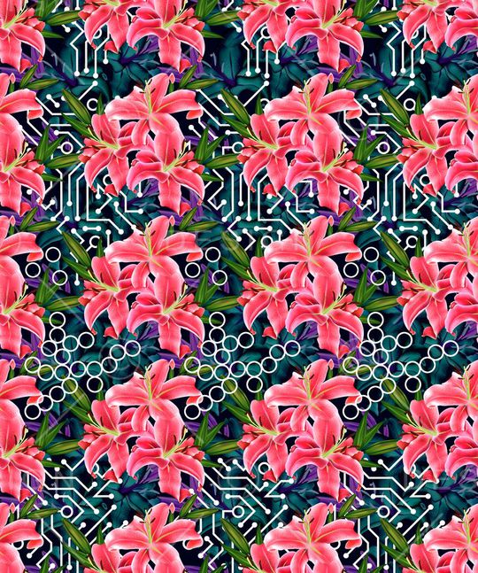 花卉印花华亿平台图片