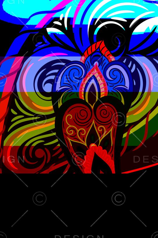 新艺术形式抽象时尚摩登错乱感神秘主义超魔幻现实主义印花华亿平台图片