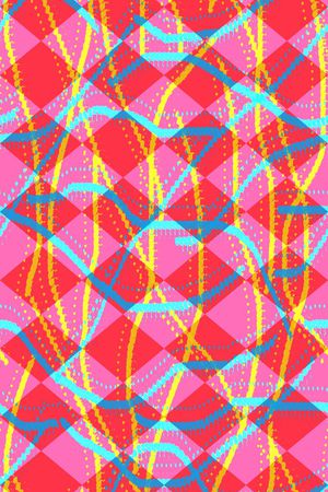 几何线条印花华亿平台图片