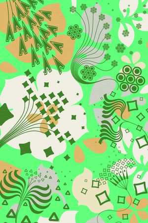 和风花草乡村田园清新时尚新潮关东混概念格调印花华亿平台图片