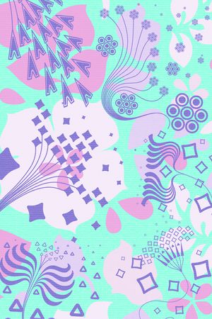 和风花草乡村田园清新时尚新潮关东混概念格调印花华亿平台图片