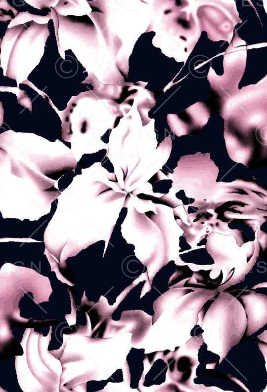 黑底乱花印花华亿平台图片