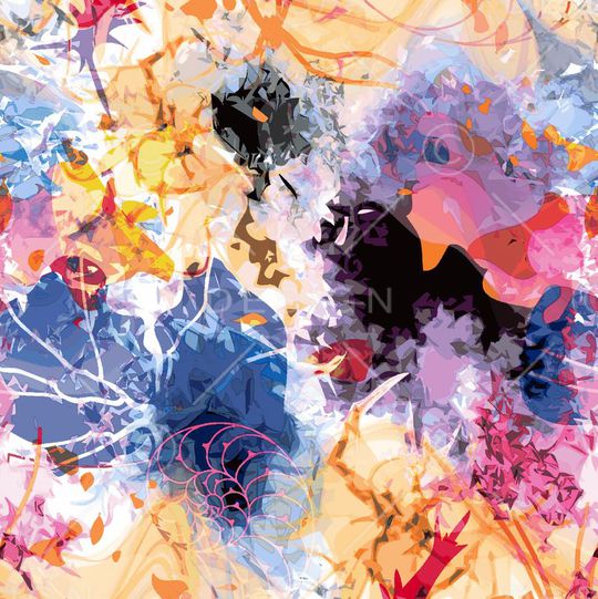 几何抽象乱花印花华亿平台图片