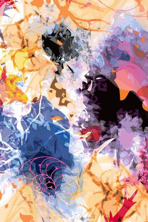 几何抽象乱花印花华亿平台图片