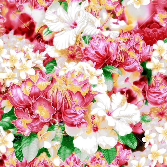 满底大气花卉印花华亿平台图片