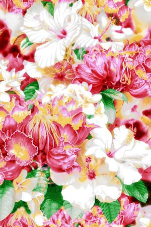 满底大气花卉印花华亿平台图片