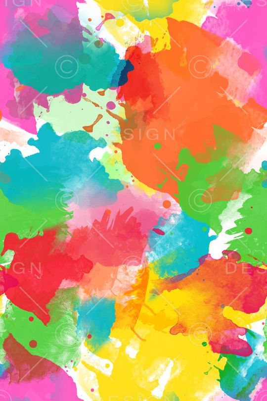 手绘水彩印花华亿平台图片