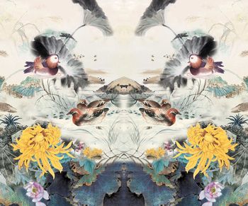 600484-水墨鸳鸯荷花