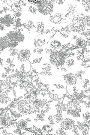 线条花卉印花华亿平台图片