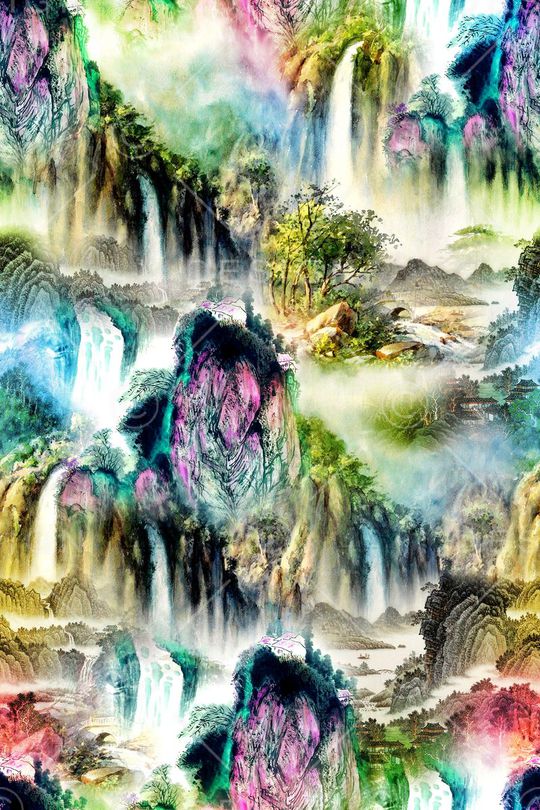 中国风印花华亿平台图片