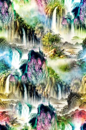 中国风印花华亿平台图片