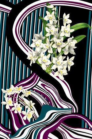 条纹印花华亿平台图片