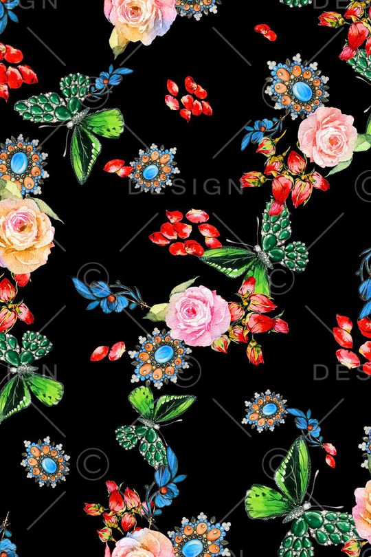 花卉印花华亿平台图片