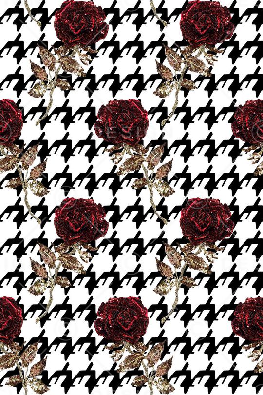 千鸟格印花华亿平台图片