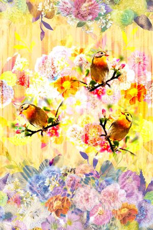 花卉印花华亿平台图片