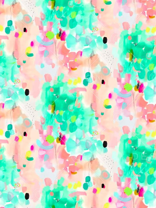 水彩纹理花印花华亿平台图片