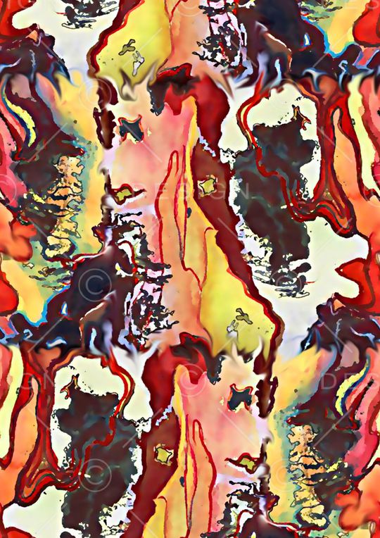 手绘水彩纹理印花华亿平台图片