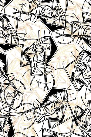 欧美人物油画印花华亿平台图片