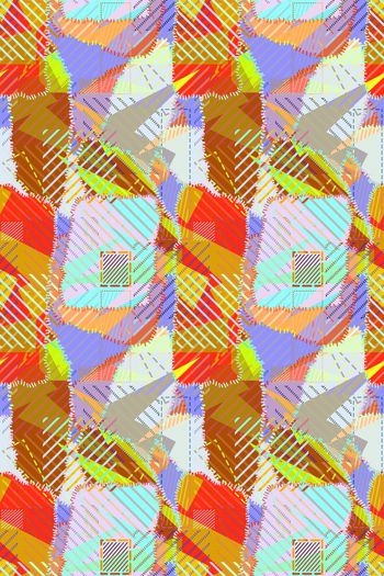 600970-cp抽象网格条纹拼接