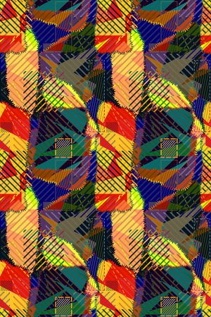 不规则几何印花华亿平台图片