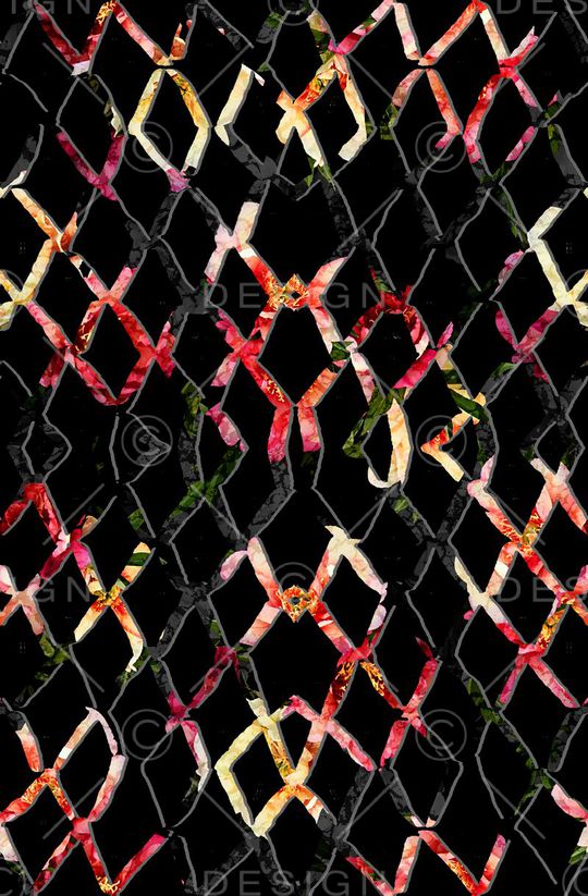 抽象男装花印花华亿平台图片