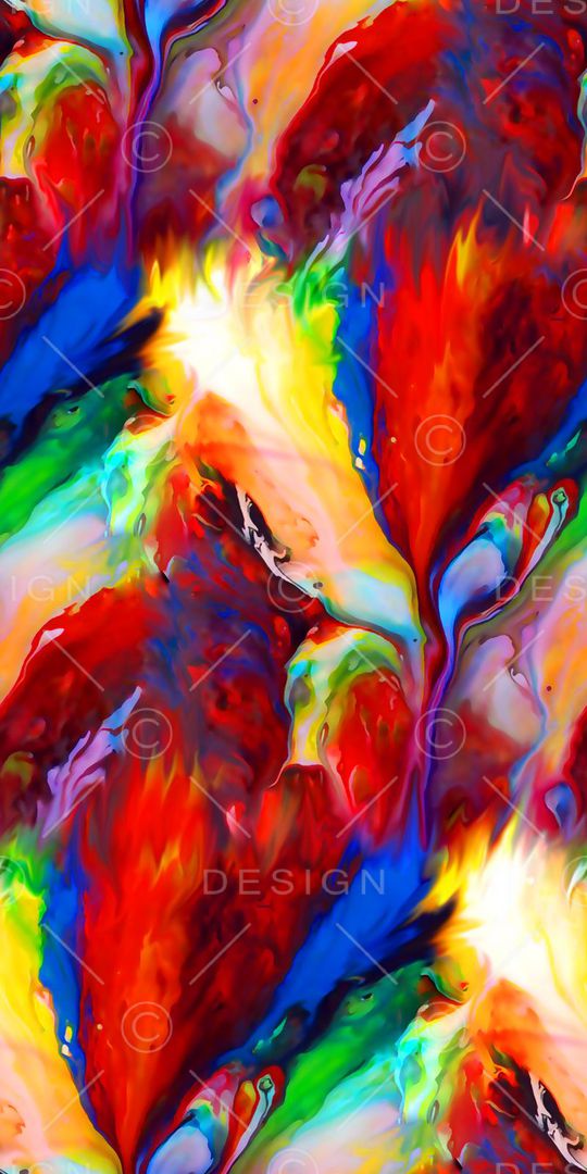 手绘水彩风格印花华亿平台图片