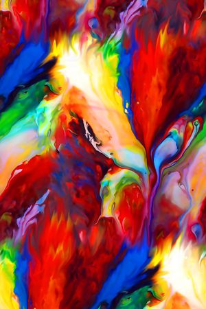 手绘水彩风格印花华亿平台图片