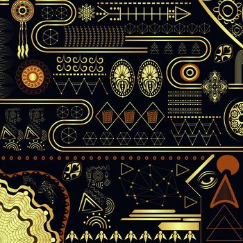 601035-独创民族风结合几何概念神秘风格