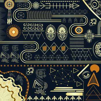 601036-独创民族风结合几何概念神秘风格