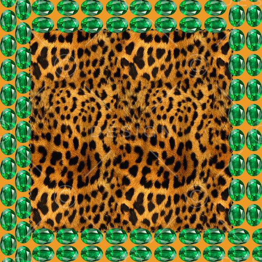 豹纹印花华亿平台图片