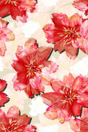 水彩手绘印花华亿平台图片