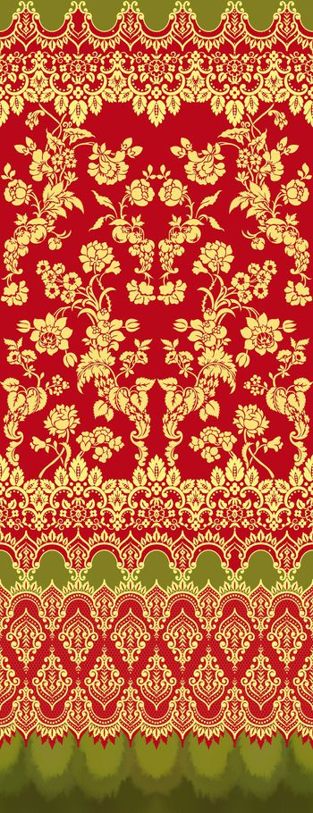 601192-欧式青花瓷靛蓝花纹