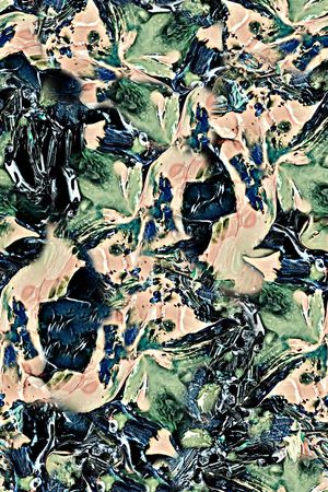 手绘水彩画印花华亿平台图片