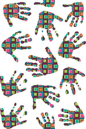 不规则几何印花华亿平台图片