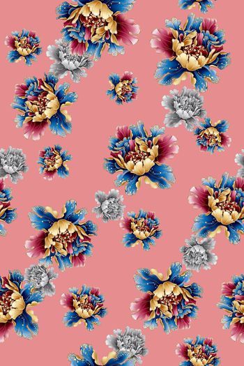 601354-大气 牡丹花卉服装