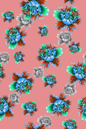 牡丹印花华亿平台图片