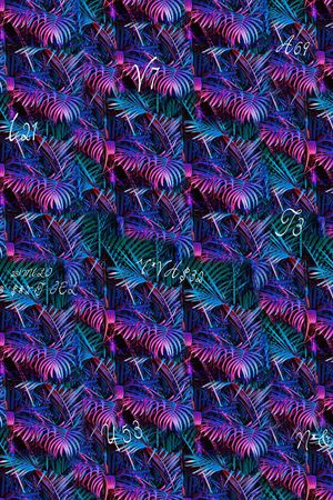 热带雨林植物印花华亿平台图片