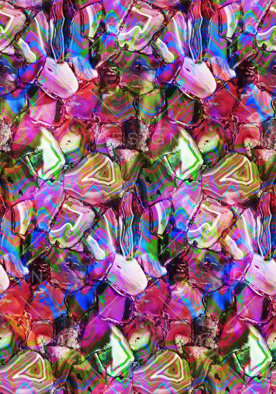 抽象色彩印花华亿平台图片