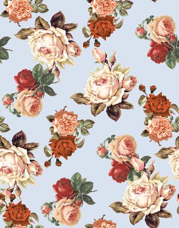 601405-女装复古手绘玫瑰花2