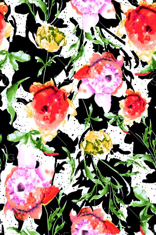 抽象几何清爽梦幻艺术平底立体手绘满版最新高清数码蕾丝民族中国风绣花珠宝肌理时尚潮

流大牌复古欧美风抽象女装印花华亿平台图片