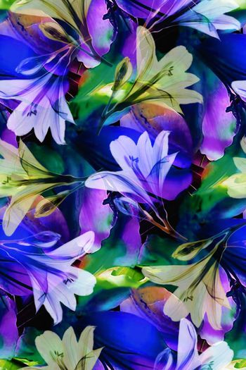 601669-水彩晕染花卉女装