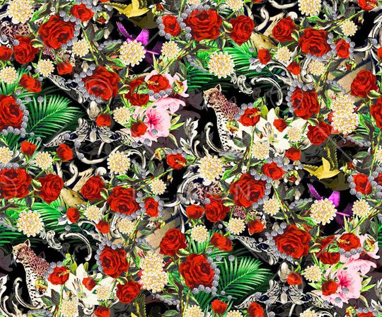 花卉印花华亿平台图片