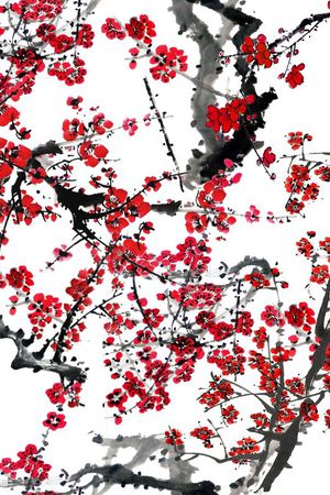 水墨印花华亿平台图片