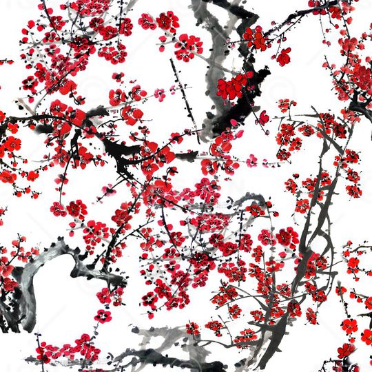 水墨印花华亿平台图片