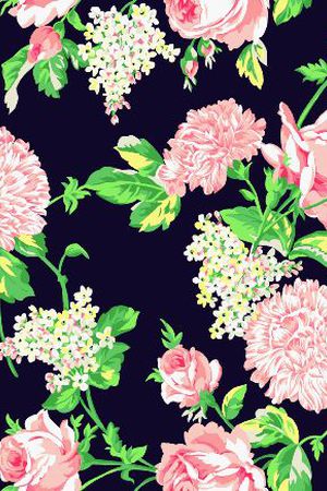 牡丹印花华亿平台图片