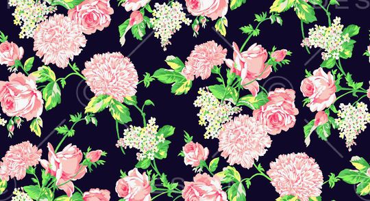 牡丹印花华亿平台图片