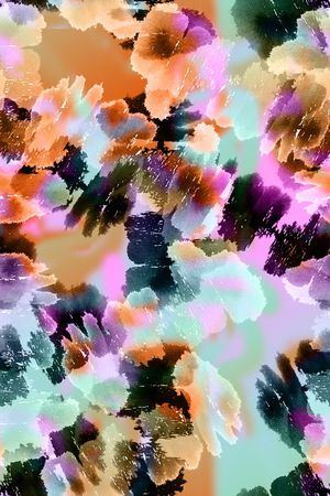 水彩花卉印花华亿平台图片