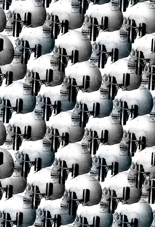 骷髅头印花华亿平台图片